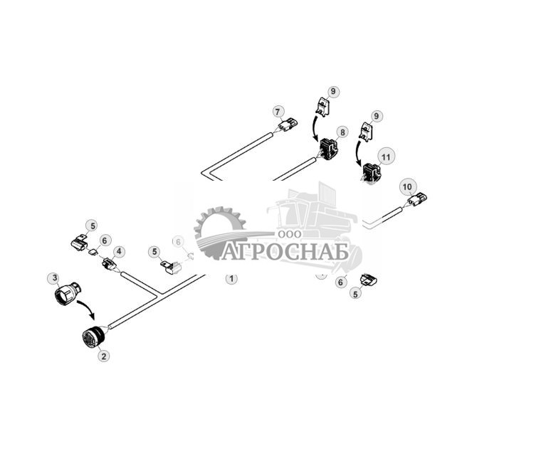 Seed Blockage Controller Harness, Center, LH - ST904045 72.jpg